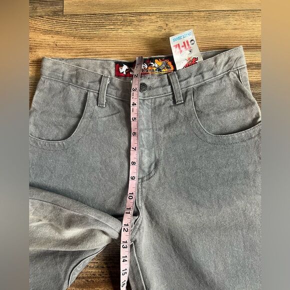 Y2K JYNX hip hop denim gray shorts boys size 11-12 relaxed graphic design grunge - Picture 6 of 11
